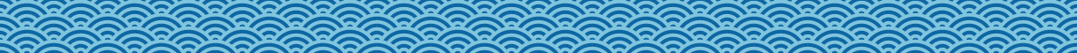 シンプルな青海波の罫線ライン素材　2