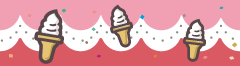 ソフトクリームの無料罫線ライン
